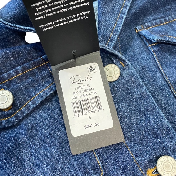 Rails Lisette button down long sleeve denim shirtdress NEW Size Small - Picture 9 of 15